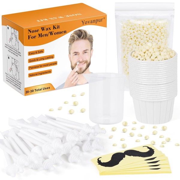 120g Nose Wax Kit for Men Women, Yovanpur Nose Hair
