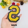 1 PCS 4.2" Yellow Chenille Letter Patches, Iron on Patches
