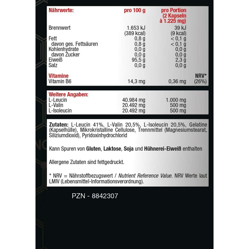 BCAA Caps (120 Caps of 1,225 mg)