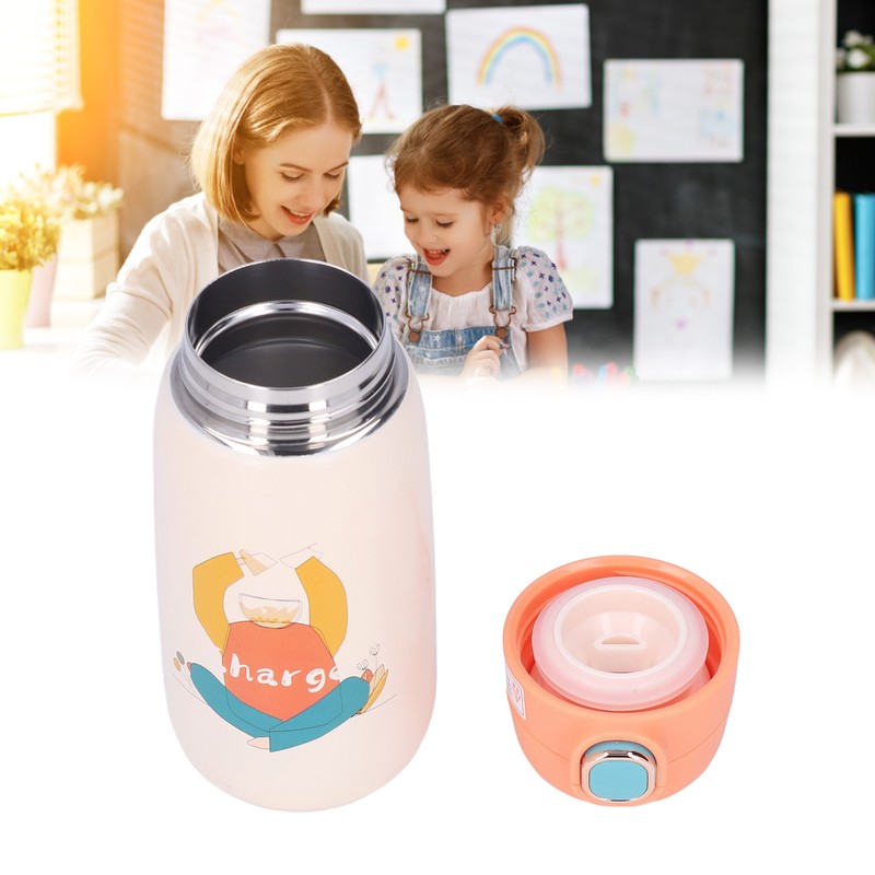 Stainless Steel Water Bottle Children Travel Portable Cute Cartoon Pattern