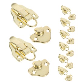Outanaya 6pcs Metal Toggle Latch Spring Loaded: Catch for Jewelry Boxes Vintage Style Hasp Lock Iron Buckle for Small Wooden Cases Toolboxes with Screws