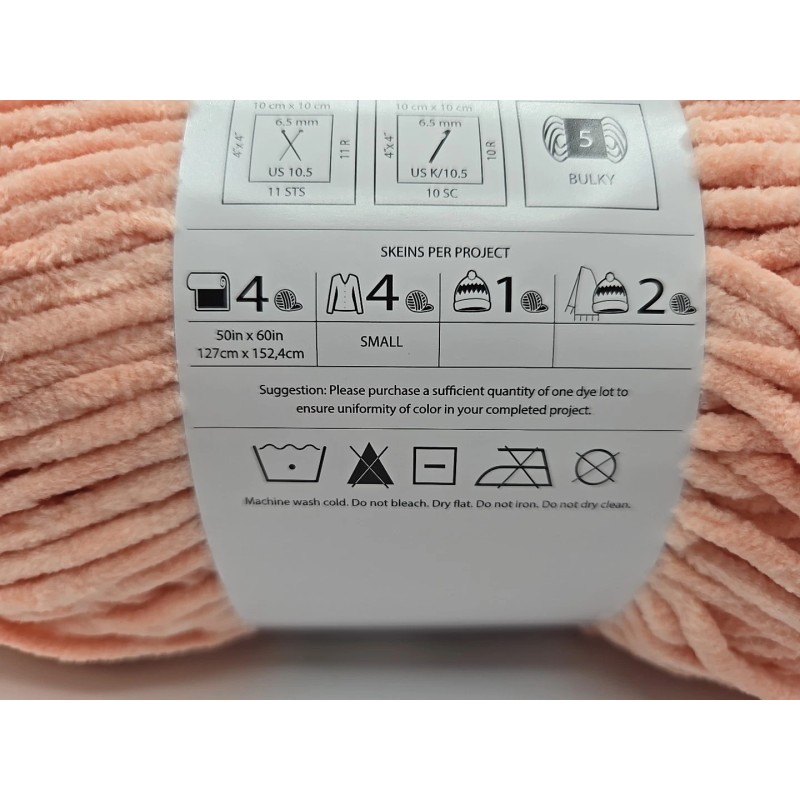 Big Twist BABY BEAR Yarn 100% Micropolyester Shrimp Color 7oz/