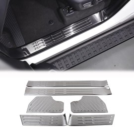 Car Door Sill Protector Compatible with Toyota Land Cruiser Prado 2024 2025, Anti-Scratch Car Door Entry Guard Sills Protector Trim Accessories, 6Pcs (Black)