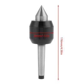 GOTOTOP MT1 Live Center, Centre Point, Centre Point, Centre Tip, Running Lathe, Tailstock, Steel Point, 60 Degrees for Machine Taper, CNC Lathe Tool