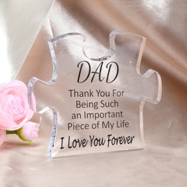 Gifts for Dad from Daughter,Dad Acrylic Puzzle Plaque,Dad Birthday Gift,thanksgiving,Christmas Gifts for Dad,Father Gifts from Son