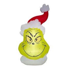 Grinch 10.5-ft LED Grinch Head Christmas Inflatable