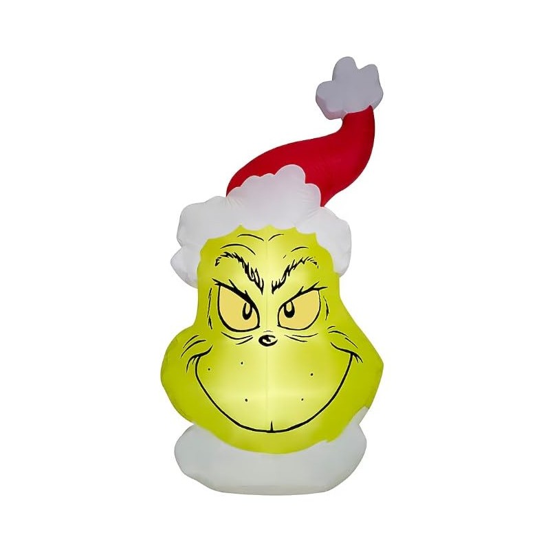 Grinch 10.5-ft LED Grinch Head Christmas Inflatable