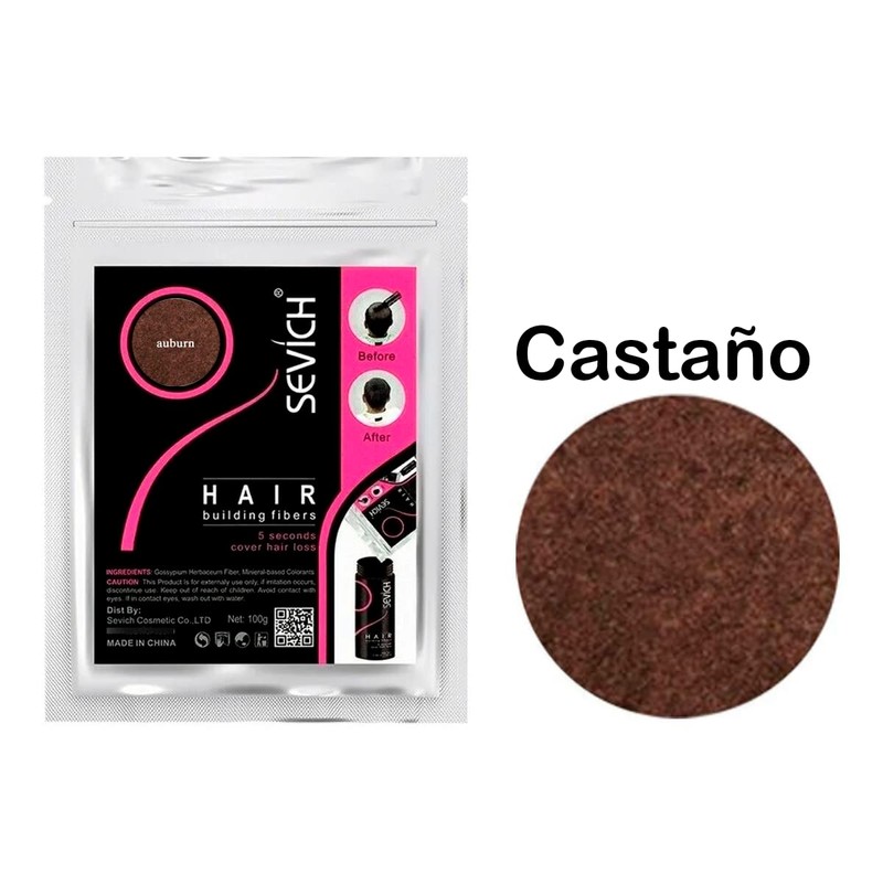 Sevich Micro Fibras Naturales 100 grs Disminuye la Calvicie (Café