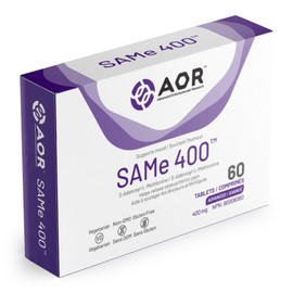 AOR AOR SAMe 400mg, 60 Tablets 30-Day Supply - S-Adenosyl-L-Methionine Supplement for Mental Clarity, Joint Comfort & Daily Vitality - Gluten-Free, Non-GMO and Vegetarian - Promotes Emotional Wellness