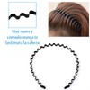 12 Piezas Diademas de Metal Ondulado, Unisex Ondulada Deportes Cabello