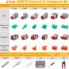 338pcs DT Deustch Connector Kit - 2/3/4/6/8/12 Pin Connectors, Deutsch