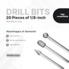 120-Grit Diamond Grinder Bit Compatible with Dremel Tools, Including 20
