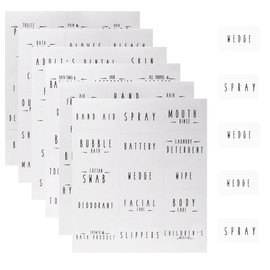 ONLYKXY Clear Big Preprinted Minimalist Bathroom Organize Label Beauty Makeup Household Goods Sticker for Pantry Laundry Room Organization Storage Waterproof Dispenser Label (90, 5.5x3.5cm)