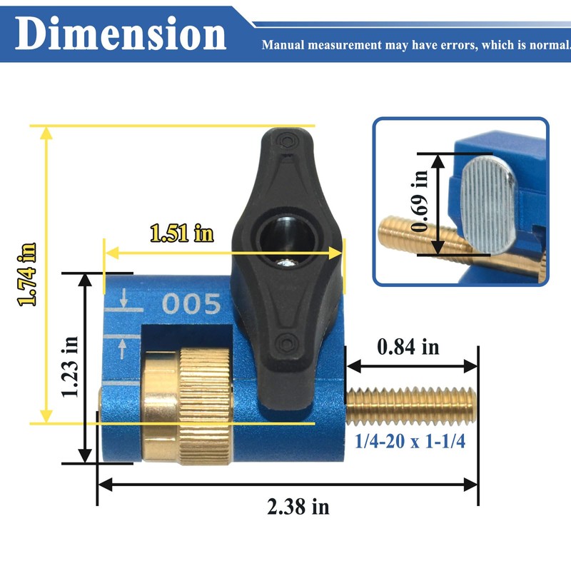 KMS7215 Micro-Adjuster, Compatible with Precision Band Saw Fence, Minimum Adjustment