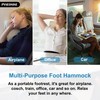 Adjustable Airplane Footrest, Portable Foot Hammock for Airplane, Under Office