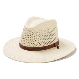 Stetson Men's Standard Stentson Airway Vented Panama Straw Hat, Natural, X-Large