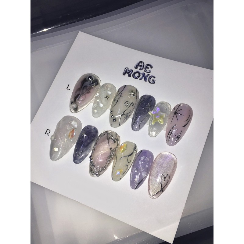 Aemong: Unicorn marbling - Round Square / Aemong : 유니콘