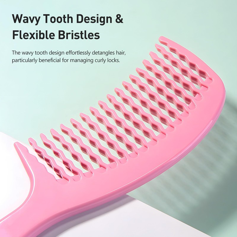 Wet Brush Detangling Comb, Unisex - 1 Count, Wave Tooth