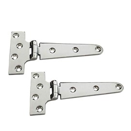NRC&XRC Pair of 316 Stainless Steel Heavy Duty Marine Grade T Hinge 6"(L)*3"(W) Cast Strap Hinge