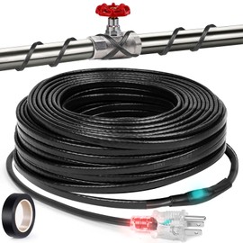 Heat tape, 30FT Deicing Heating Cable,Pipe (Metal And Plastic) Freeze Protected Water Pipe Heating Cable, Self Regulating Temperature, with Mounting Buckle, 120V 8W/ft