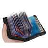 JahyShow 36 Slots Credit Card Holder Wallet Zip Leather Card