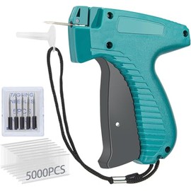 Glowlin Pistola Etiquetadora para Ropa,con 5000pcs Cierres de Púas de Plástico y 6 Pasadores de Acero,Pistolas para Colocar Etiquetas,Inicio Supermercado Tienda de Ropa Etiqueta de Precio Pistola