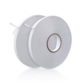 Ykimok 2 Pack Double-Sided Craft Tape, 160ft x 0.4in White PET, Heat-Resistant & Waterproof for Scrapbooking and Home/Office Organization