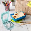 Zayookey Sandwich Mold Sealer Sandwich Cutter Press Square Blue Lunch