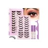 10 Para Kit Extensiones De Pestañas Postizas Magnéticas 3d