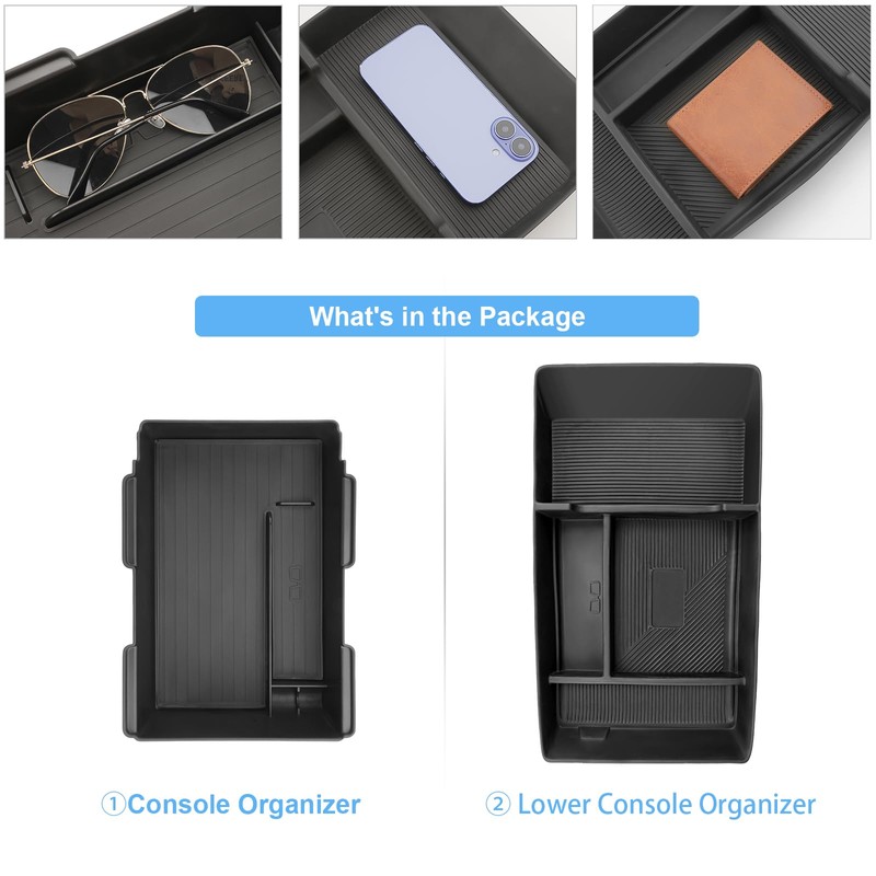 Coleya (2Pack) 2024 2025 Prologue Center Console Organizer for Honda