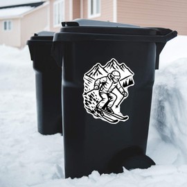 Extra Large 460mm 'Downhill Skiing' Permanent Sticker Decal for Cars/Windows/Bins/Walls (DW00140919)