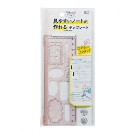 Kutsuwa HiLiNE Template for Making Easy-to-Read Notebooks, Pink KB043PK