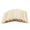 Onwon 100 Pieces Orange Wood Sticks - Double Sided Nail