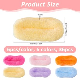 SUPERFINDINGS 36Pcs 6 Colors Doll Mouth 2 inch Wide Plush Doll Mouth Parts Stuffed Animal Lips Sew-on Plush Mouths Safety Mouths for Stuffed Dolls Animal DIY,5.2x2.2cm