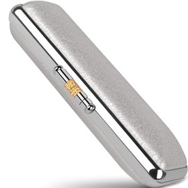 Sanai Thread Pattern Seal Case, Stylish and Cute with Vermilion Stamp Holder for Bank Seal, Real Stamp Case 0.4 - 0.7 inches (10.5 - 18 mm) Hanko Case (Silver, M 0.5 - 0.6 inches (13.5 - 15.0 mm))