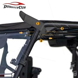 DYSO Fit 2016-2025 Honda Pioneer 1000 54" LED Light Bar Upper Roof Mounting Brackets
