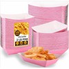 Incisite 200 Pcs Paper Food Trays, 2 Lb, Pink