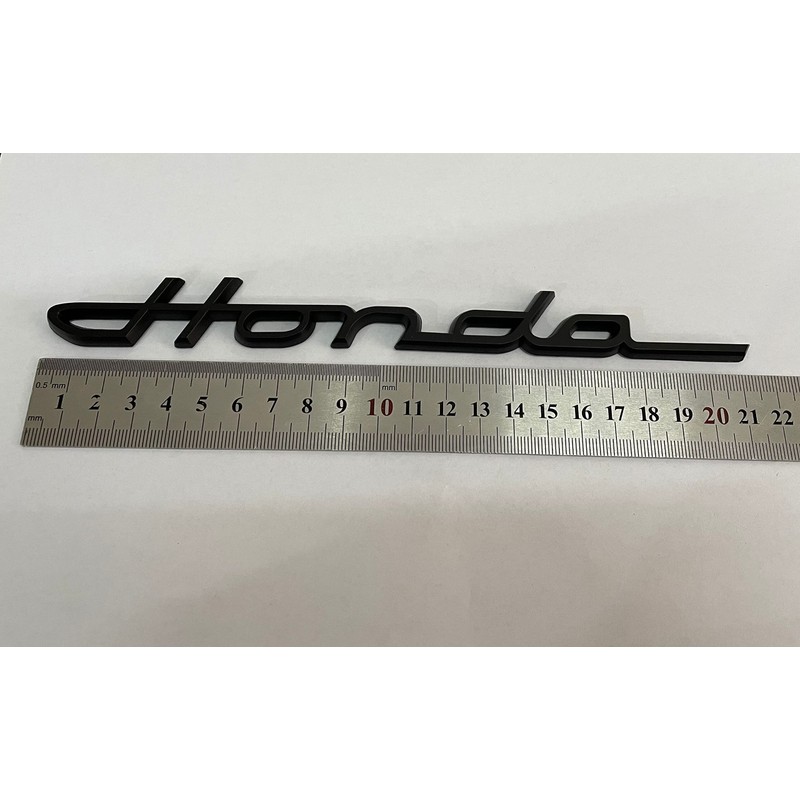 Chaojibao 1pc Honda Classic Emblem Plated Cursive 215mm*23mm (Black)