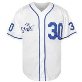 The Sandlot Benny The Jet Rodriguez Michael Squints Palledorous Alan Yeah-Yeah McClennan Bel Air 3D Print Baseball Jersey (XX-Large, 30-Blue White)
