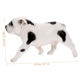 Hohopeti French Bulldog Ornament Adorable Creative Desk Decoration for Home and Office Material Dog Figurine for Miniature Gardens