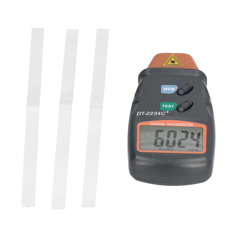 DT2234C+ Digital Laser Tachometer High Accuracy Non Contact Speedometer for