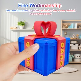 Annoying Gift Box, Prank Box, Annoying Gift Box, 3D Printed Prank Screw Box Gift Box, Prank Gift Box for Christmas, for Family and Friends (Red + Blue)