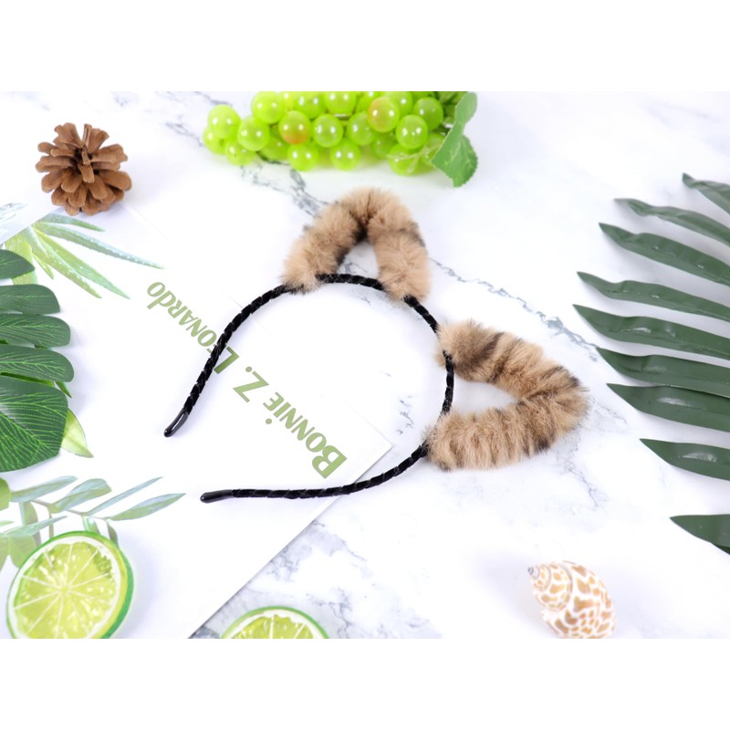 Bonnie Z. Leonardo Cat Ears Cat Ears Headband Furry Leopard