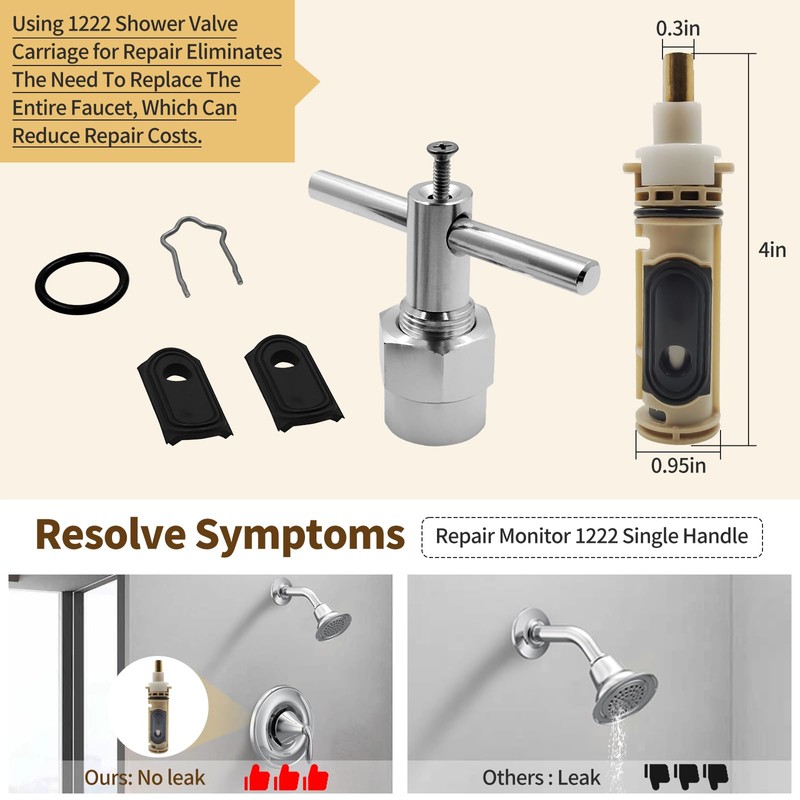 1222B Shower Cartridge 104421 Cartridge Puller Removal Tool Kit Compatible