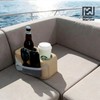 Pontoon Cup Holder, Stainless Steel Double Drink Holder with Side