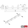 SOTECH Blackline ALBUS Coat Rack 345 mm with 4 Hooks