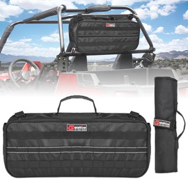 20" UTV Drive Belt Storage Bag, Large Capacity Roll Bar Storage Bag Waterproof Heavy Duty Tool Bag with Reflective Strip Compatible with All UTV ATV