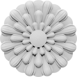Ekena Millwork ROSC060X060SPRUF 6" W x 6" H x 3/4" P Small Jumbo Springfield Rosette, White