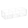 Transparent Acrylic Make-up Organizer Box, 3 Compartments, Ideal for the