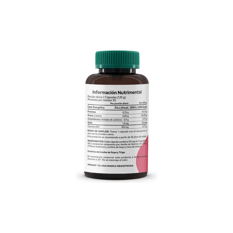 Coenzima Q10 Pronat Ultra 60 cápsulas Sabor Natural